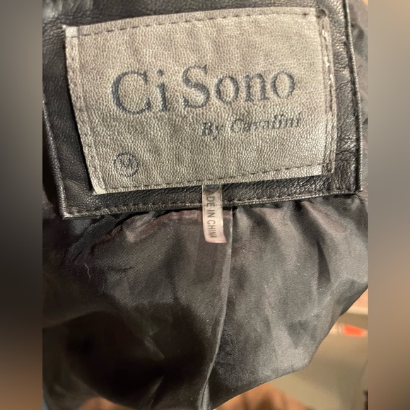 Ci Sono Designer Vegan Leather Jacket size medium - Picture 8 of 10